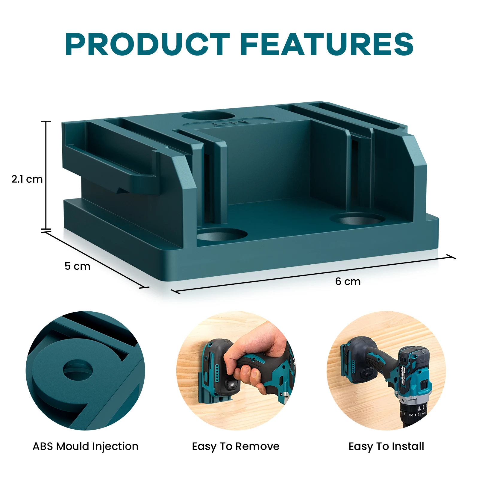 Bonacell For Makita BL1830 Battery Tool Holder For BL1830 BL1840 BL1850 BL1860 Battery Tool Fix Holder Accessories With Screw