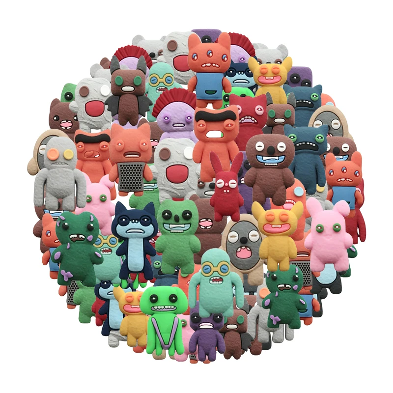 

Cartoons budding monster 12-100PCS Shoe Charms PVC Decoration Mix wholesale high-quality Detachable Waterproof For Party Gifts