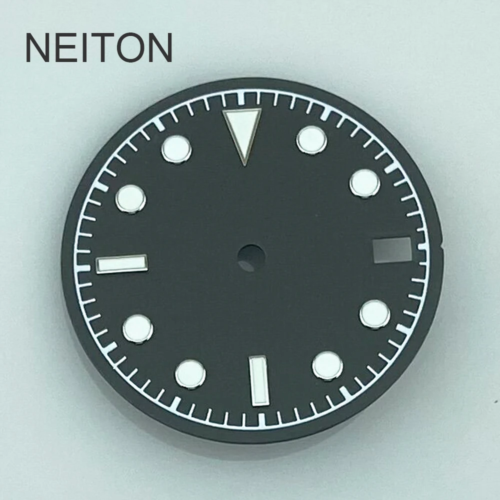 شعار مخصص 28.5 مللي متر Diy بها بنفسك الطلب العقيمة الهاتفي الأخضر مضيئة التخصيص ساعة الطلب صالح حركة NH36 NH35