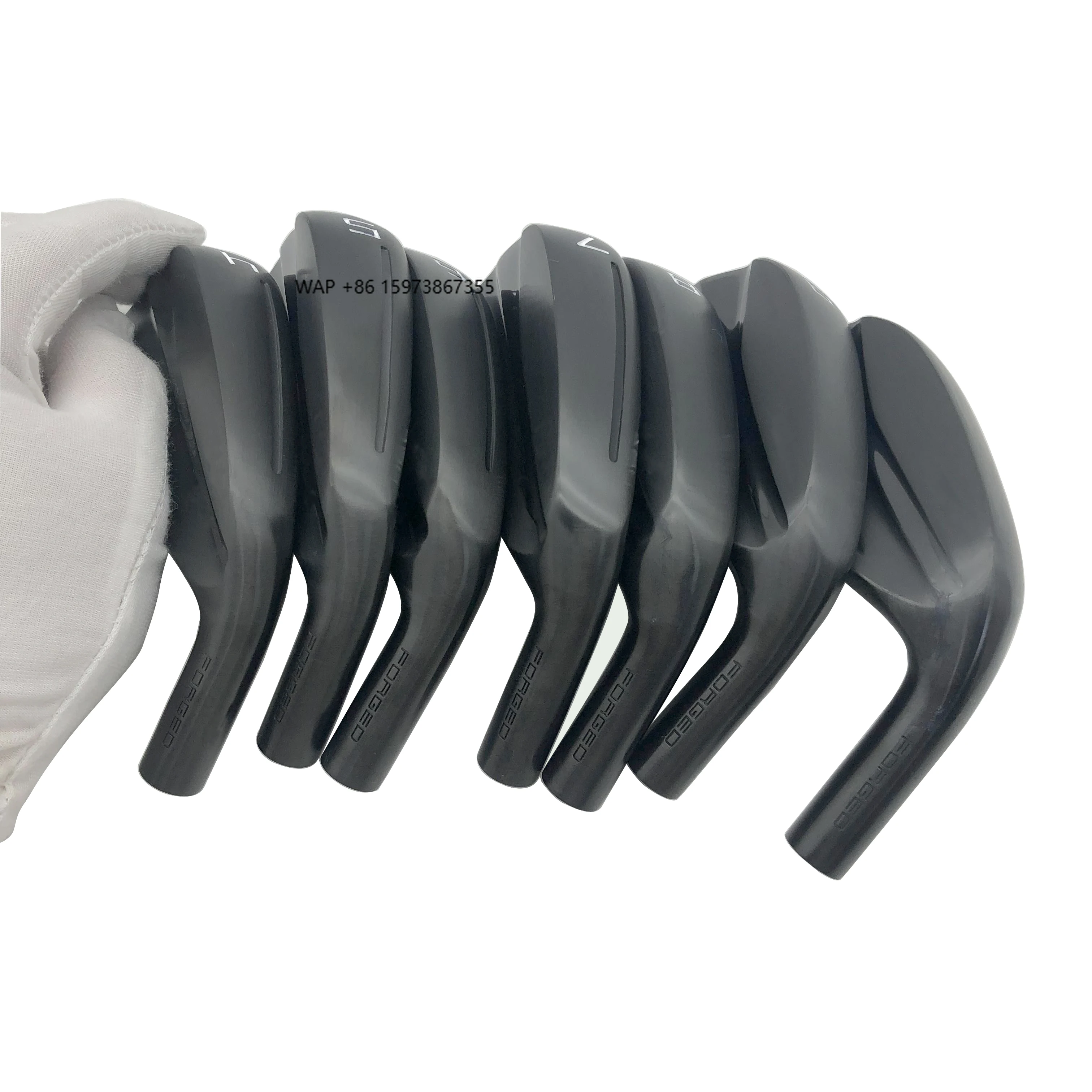 وصول جديد أسود اليد اليمنى الفولاذ المقاوم للصدأ مخصص # مجموعة مكواة الجولف 4-P مكاوي الجولف لنوادي الجولف #1