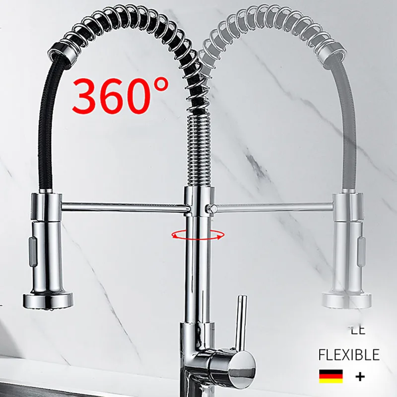 

Faucet All Copper Nickel Hot and Cold Water Mixer Taps Bathroom Kitchen Faucet Vegetable Basin Sink Faucets Pull Out Mixer Tap