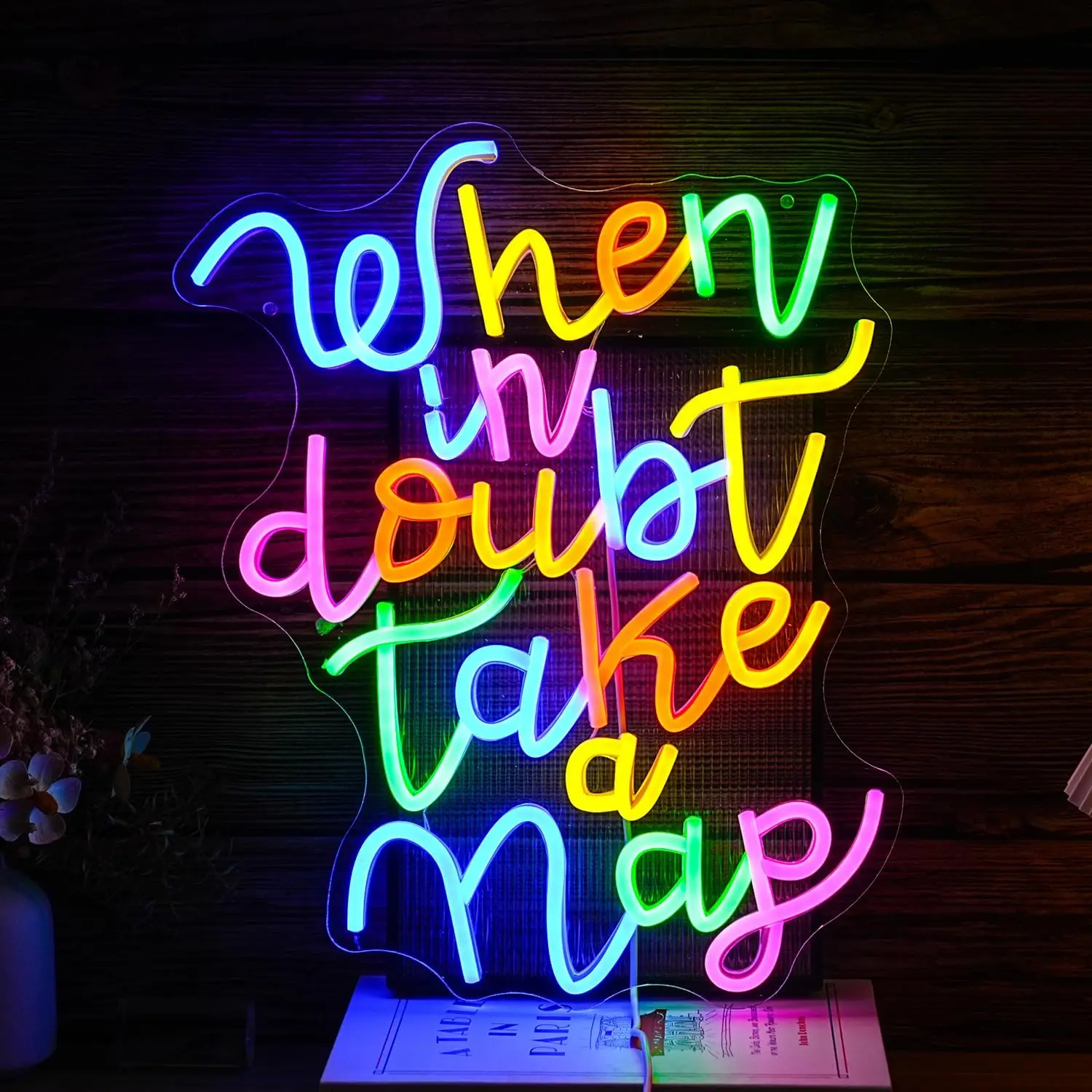 

When In Doubt Take A Nap Neon Sign Dimmable Neon Lights for Bedroom Hotel Study Room Decor Electronic Art Draw Birthday Gifts