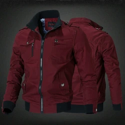 Fashion Cargo Jacket Men's Field Hunting Cotton Windproof Work Jacket Natural Hiking Retro Soft Shell Autumn Coat Clothing Men