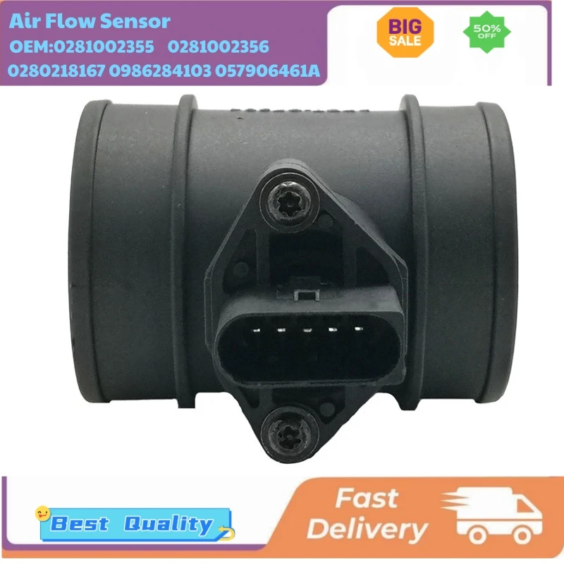 

Air Flow Meters 0281002355 0281002356 0280218167 0986284103 057906461 057906461A for Audi A2 1.2TDI 2001 1.4TDI 1.6FSI
