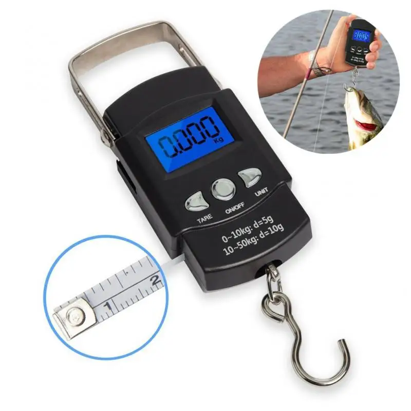 Hanging Digital Weighing Scale Home Tool 50Kg/110lb LCD Electronic Scale for Fishing Luggage Travel Portable