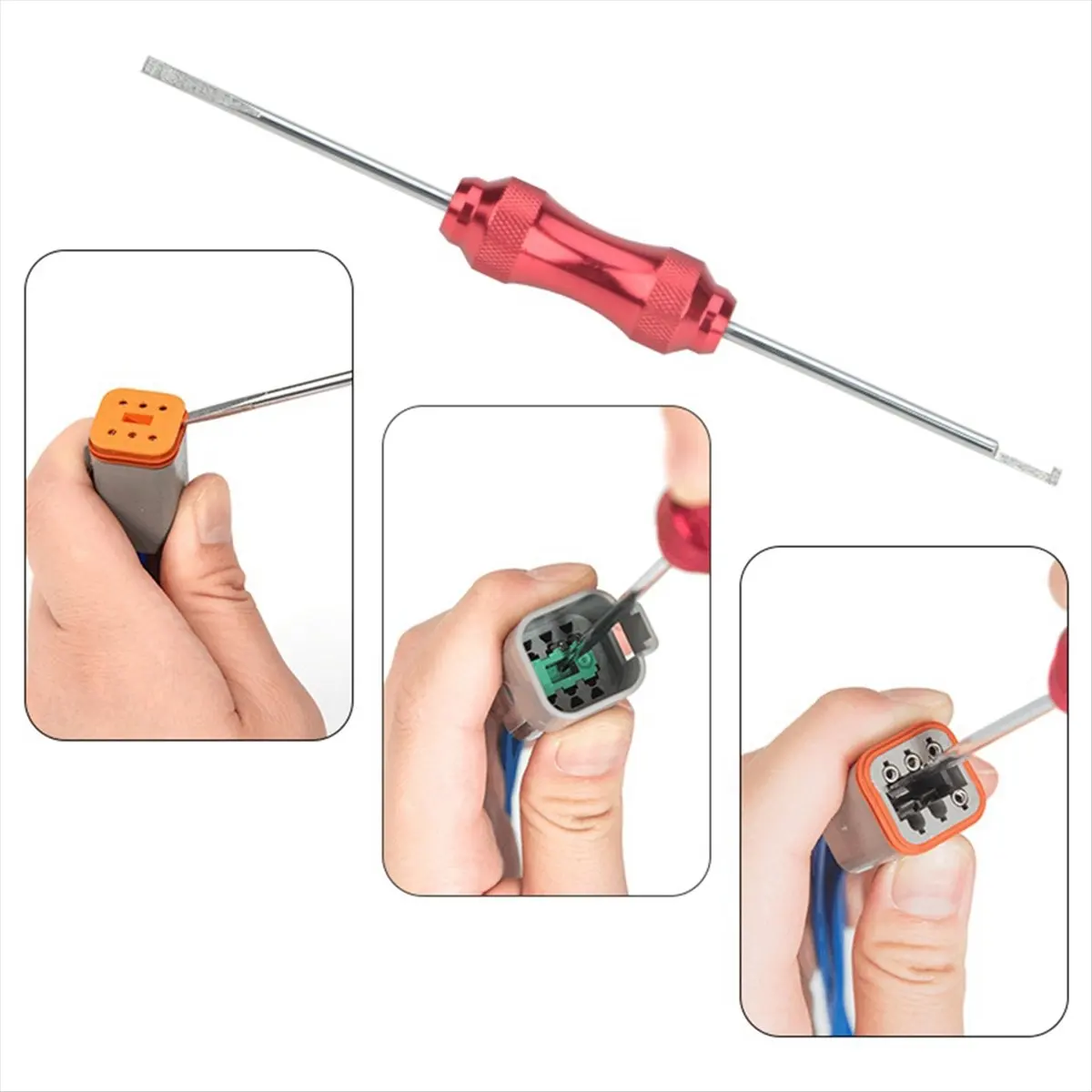 Top Sale Pin Extractor DRK-RT1 Connector Removal Tool for DT DTM DTV DRCP STRIKE Connectors Double-Ended Extractor