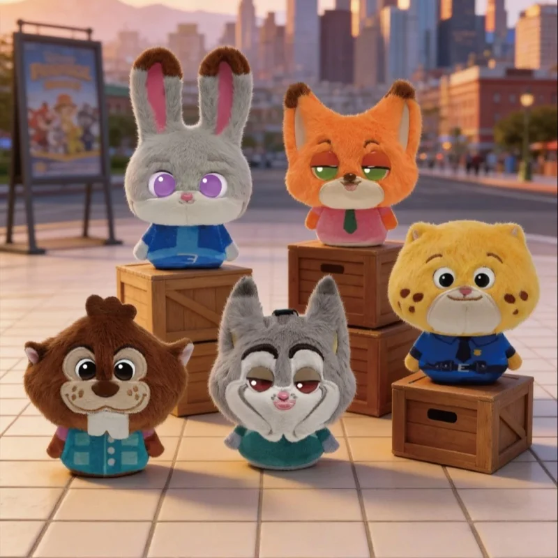 

TOPTOY Оригинальная серия Zootopia Pop And Fluffy: Брелок-сюрприз, мягкая игрушка-подвеска Ник и Джуди для девочек, подарок на день рождения