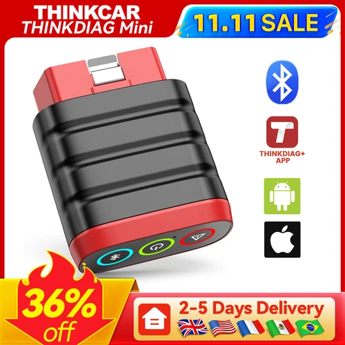 THINKCAR THINKDIAG Mini obd OBD2, herramienta de diagnóstico de todos los sistemas, escaneo automático VIN, actualización gratuita de por vida para todos los coches después de 1996