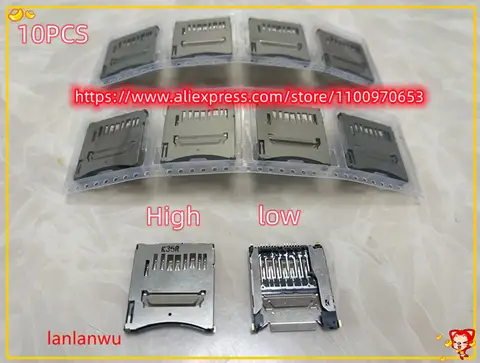 캐논 EOS 100D 200D 70D 77D 80D 750D 760D 6D 마크 II 6DII 6D2 SLR용 SD 메모리 카드 슬롯 수리 부품, 10 개, 신제품