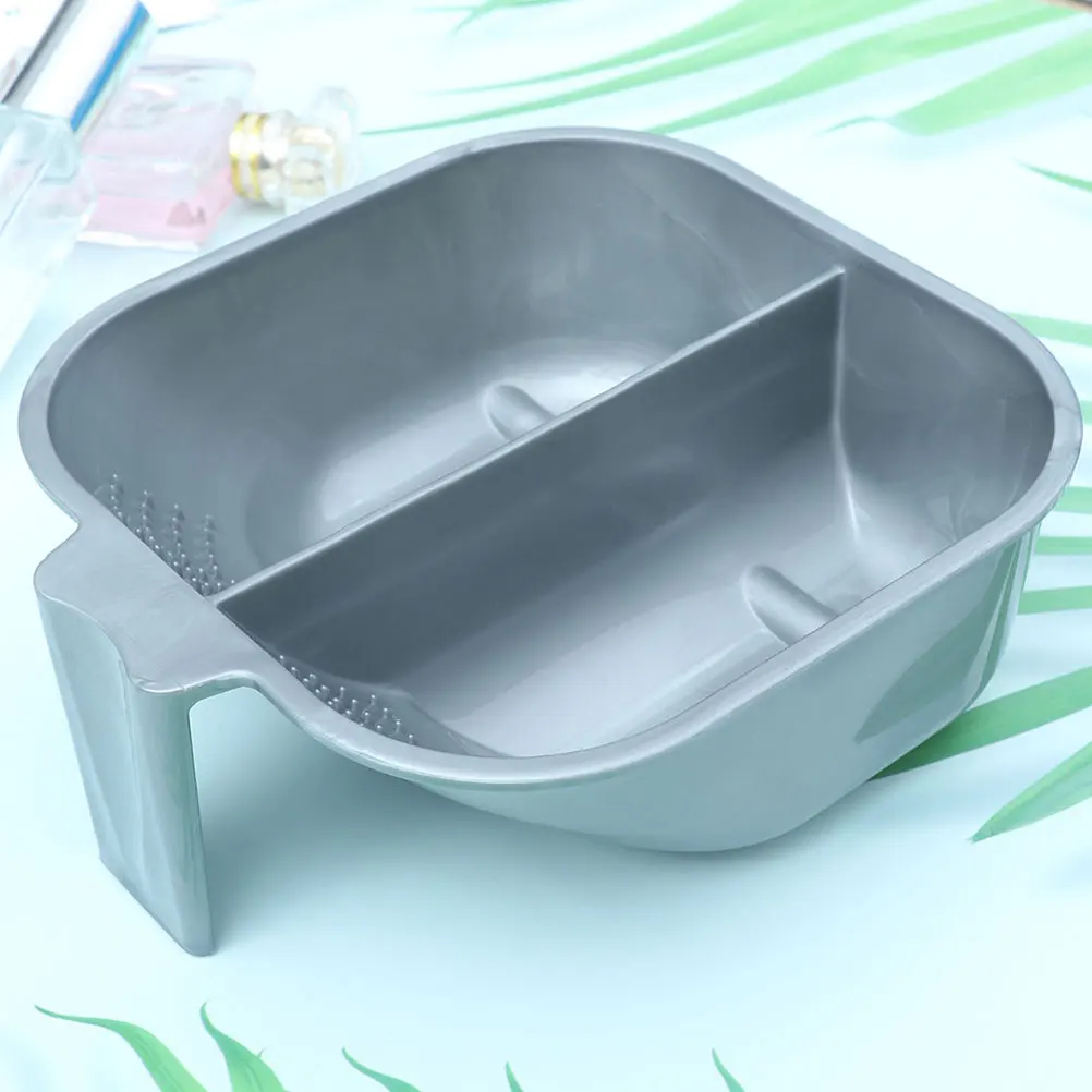 

2 Pcs Bowl Color Mixing Double Color Bowl Tint Bowls Salon Non Slip Pad Long Hair Dying Bowl Dyeing Handle Easy Clean Home Use