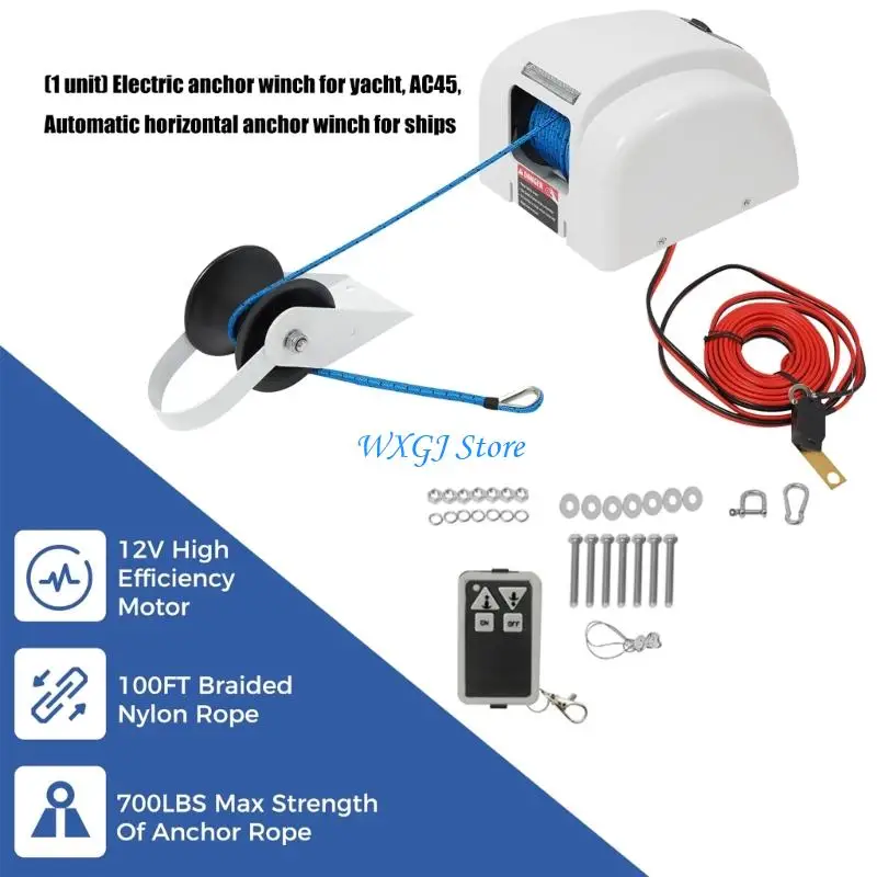 

37JE AC45 Electric Anchors Windlass Quiet Operation Marine Horizontal Mount Automatic
