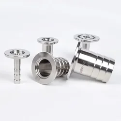 KF16 KF25 KF40 KF50 KF Vacuum Pipe Fitting 304 Stainless Steel 6mm 8mm 9mm 10mm 13mm 14mm 16mm 20mm 25mm 40mm 50mm Hose Barb OD