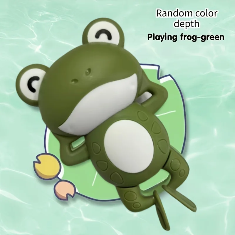 インタラクティブな時計仕掛けのお風呂のおもちゃ - 水時計付きの動くカエルの赤ちゃん、幼児と乳児のための教育的な水泳おもちゃ