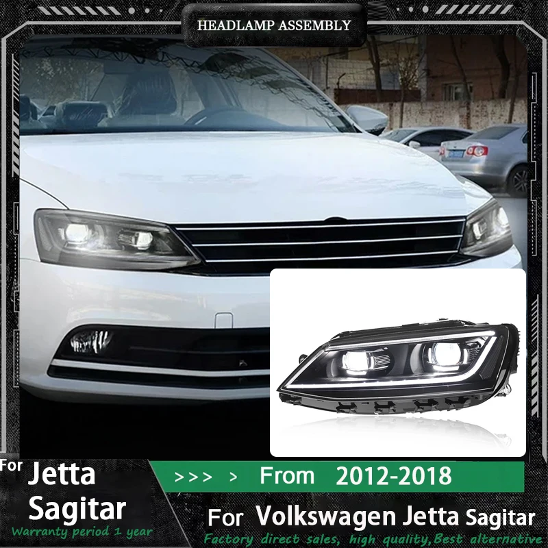 

Car For Volkswagen VW Jetta 2011–2018 Mk6 Headlights DRL Hella LED Bi Xenon Bulb Fog Lights Car Accessory Jetta Head Lamp