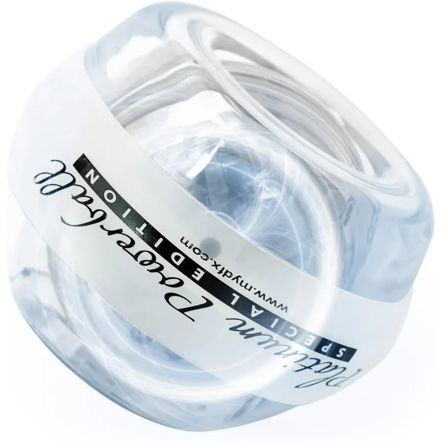 تمرين الدوران البلاتيني للرياضة واللياقة البدنية - مدرب قوة المعصم والساعد المضاء بإضاءة LED، يصل إلى 45 رطلًا لليدين والمقاومة الديناميكية