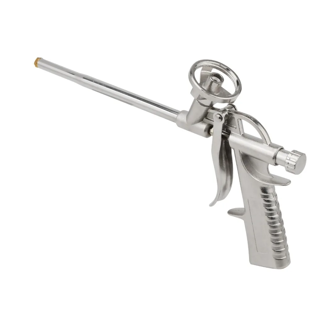 Aluminum Material Foam Expanding Spray Gun Ergonomic Design Trigger Control Sealant Dispensing Gun PU Insulating Applicator