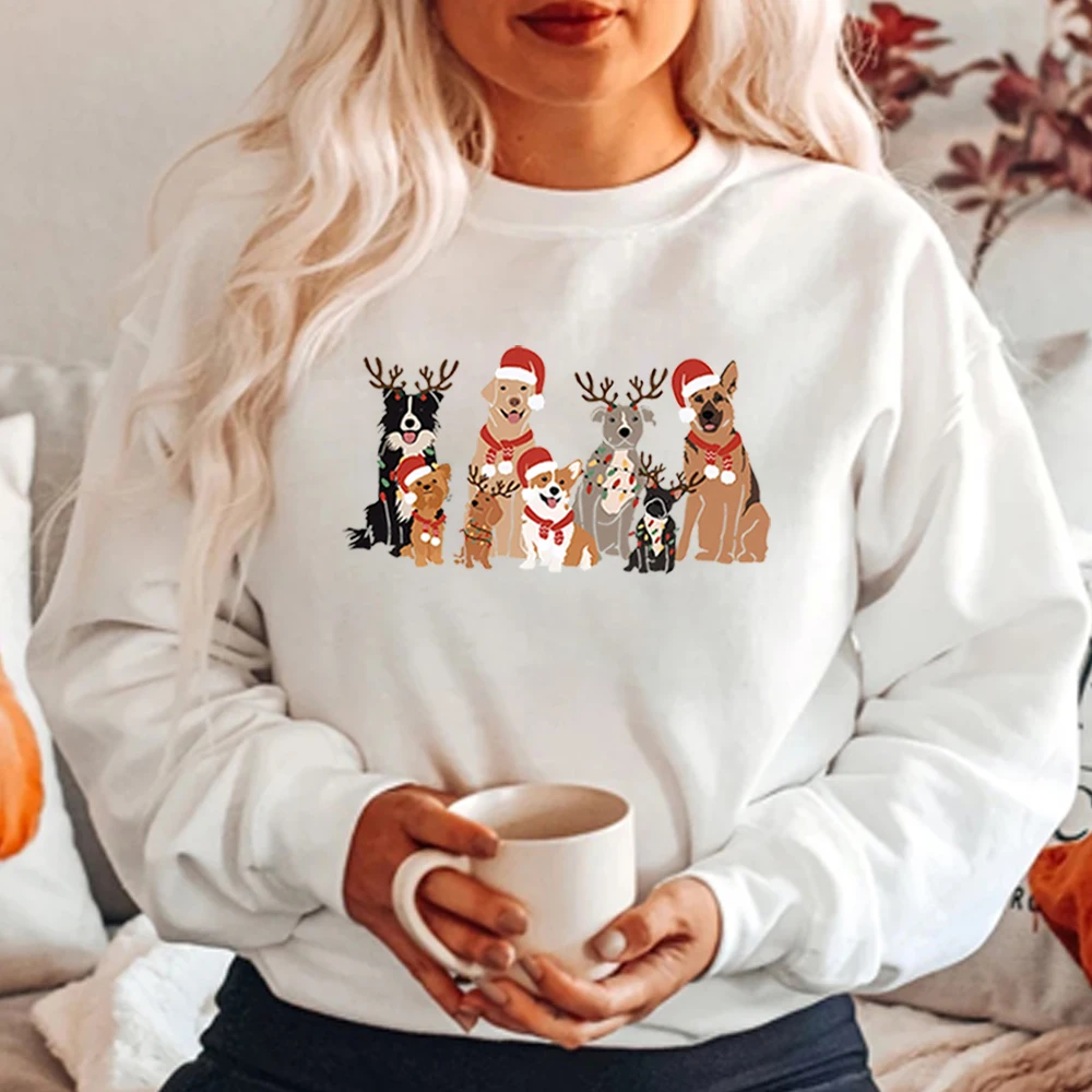 Christmas Dog Sweatshirt Cute Dog Christmas Shirt Christmas Sweater Aesthetic Holiday Tops Dog Owner Christmas Gift