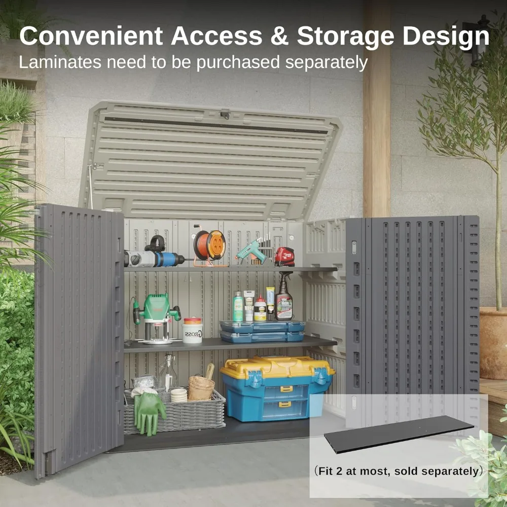 Outdoor Storage Shed Lockable With Floor Resin Tool Shed Garden Buildings Without Shelves Warehouse Supplies Home