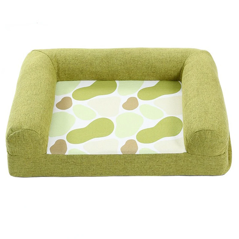 Lit confortable pour animaux de compagnie avec housse lavable, canapé en mousse à œufs, doublure imperméable, 4 roues motrices, chiens de petite et moyenne taille