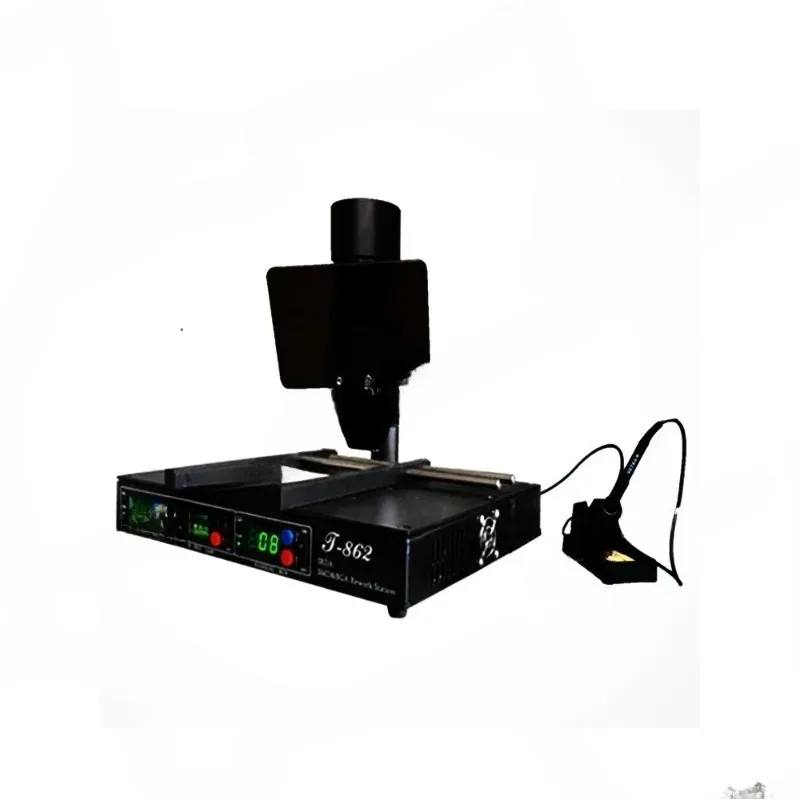 SMD infrared bga rework station for mobile phone pcb components desolder puhui T-862 soldering station with electric iron