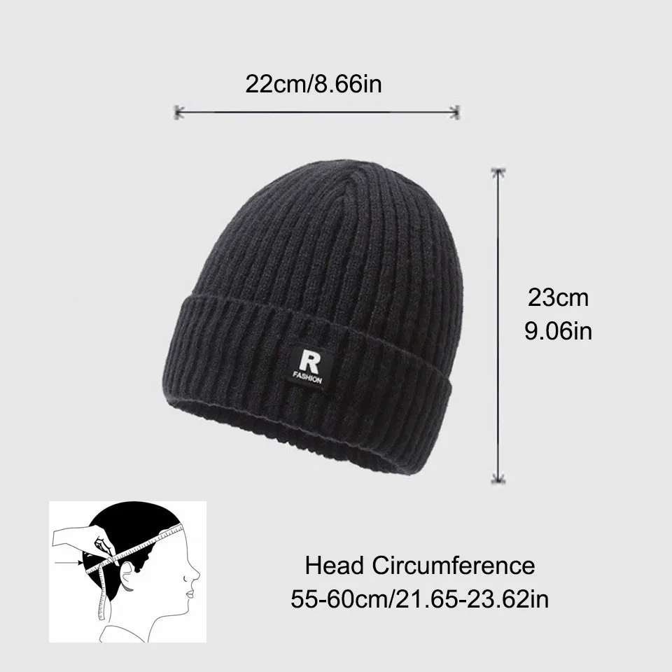 LOOGDEEL 겨울 니트 모자 남성 여성 벨벳 양털 스카프 야외 사이클링 스키 따뜻함 모자 두꺼운 플러스 목 보호 모자를 쓰고 있죠