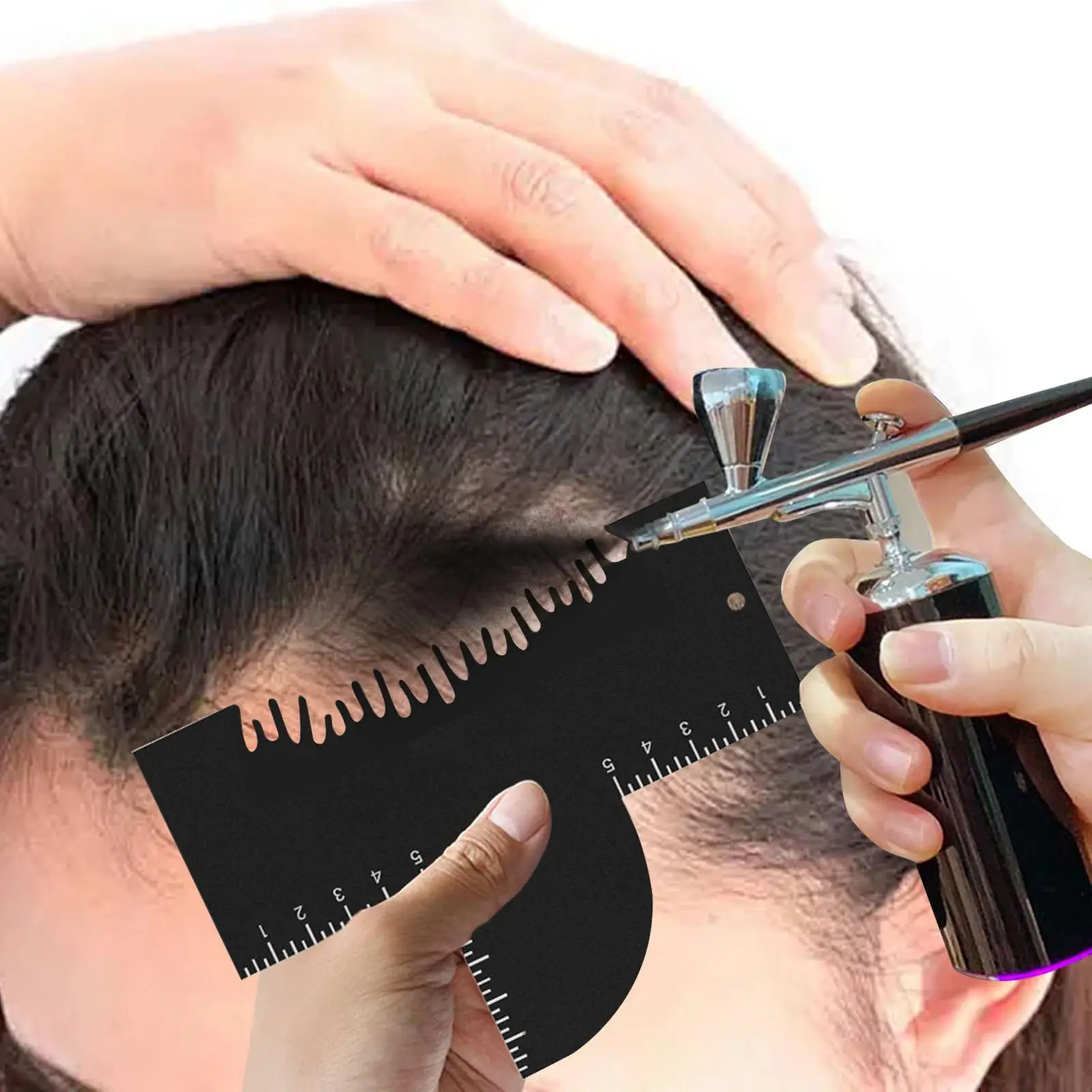 Haaransatz-Leitfaden für Frauen und Männer für alle Haare, Haarformungswerkzeug, Mehrzweck-Haaransatz-Verstärker-Werkzeug, Haaraufbau, Farbsprühkante