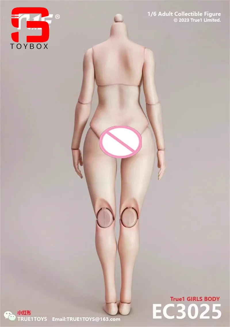 True1Toys EC3025 EC3026 1/6 Femmina Pesca Glutei Corpo Comune 12 ''Soldato Luce Bianca Grano Action Figure Metà Grande Busto Corpo