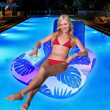 Summer Swim Inflatable Floating Water Cushion Pool Floating Glow Inflatable Pool Toys Floating Bed Breathable Swim Floating Mat