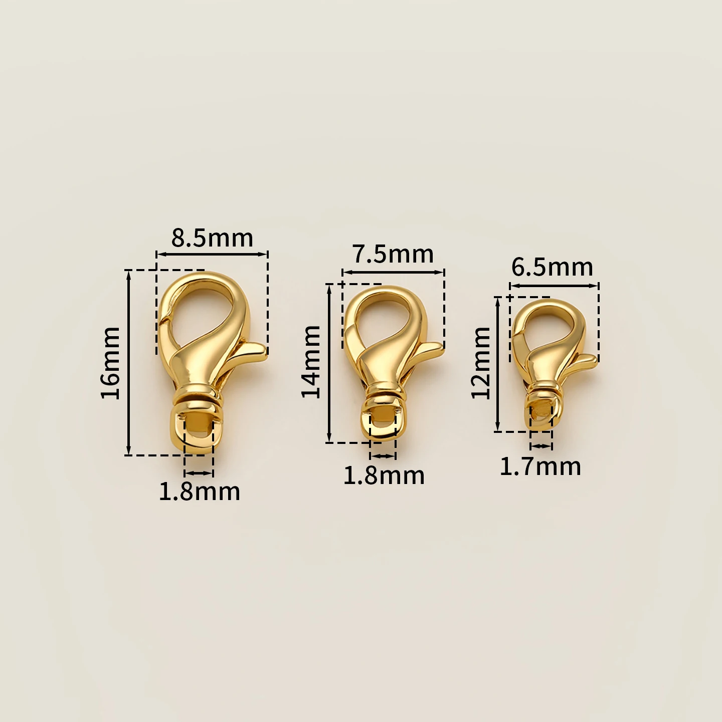 2Pcs 14/18K Gold Rotating Lobster Clasps For Bracelets Necklaces DIY Hooks Chain Closure Accessories For Jewelry Making Findings