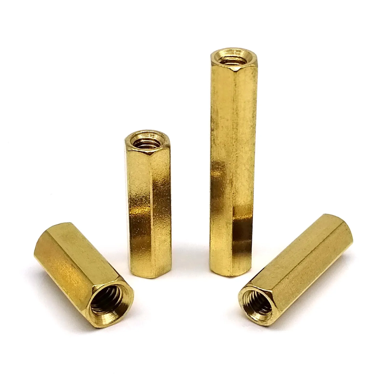 HZYUEGOU Massiver Messing-Kupfer Sechskant-Abstandshalter M2 M2.5 M3 M4 M5 M6 L=2-80mm für Leiterplatten und Motherboards – Detail 2