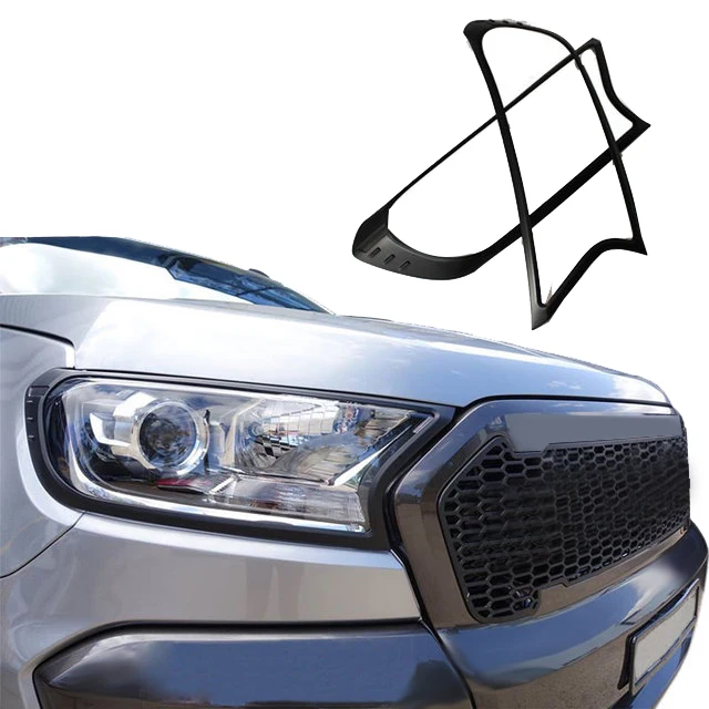 Car Front Headlighs Cover Trim for Ford Ranger T7 T8 Everest 2016 2017 2018 2019 2020