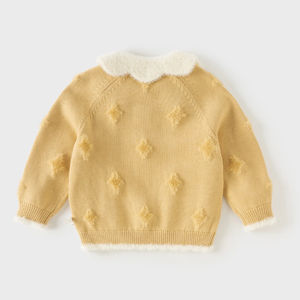 Dave Bella Kids' Winter Sweater For Children Pullover Soft Girls Clothing 7 And 8 Years Old Fashion Top Outdoor Casual DB4264334