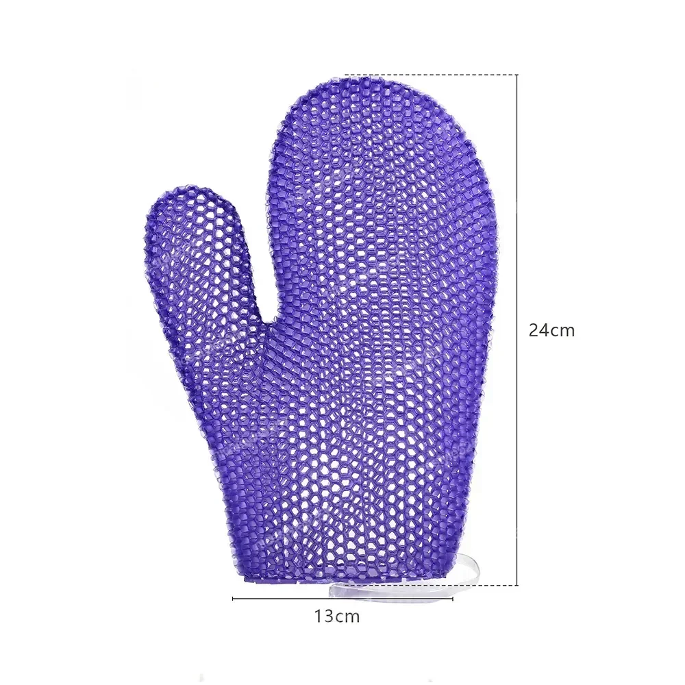 Outdoor TPU honeycomb cleaning bath gloves, exfoliating bath, bath rubbing, back towel, makeup remover finger cover