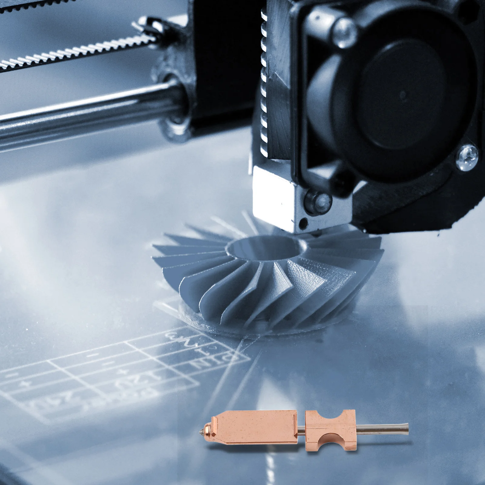 

Насадка для 3D-принтера Flash Cast AD5X, совместимая с различными типами филаментов, включая ABS.