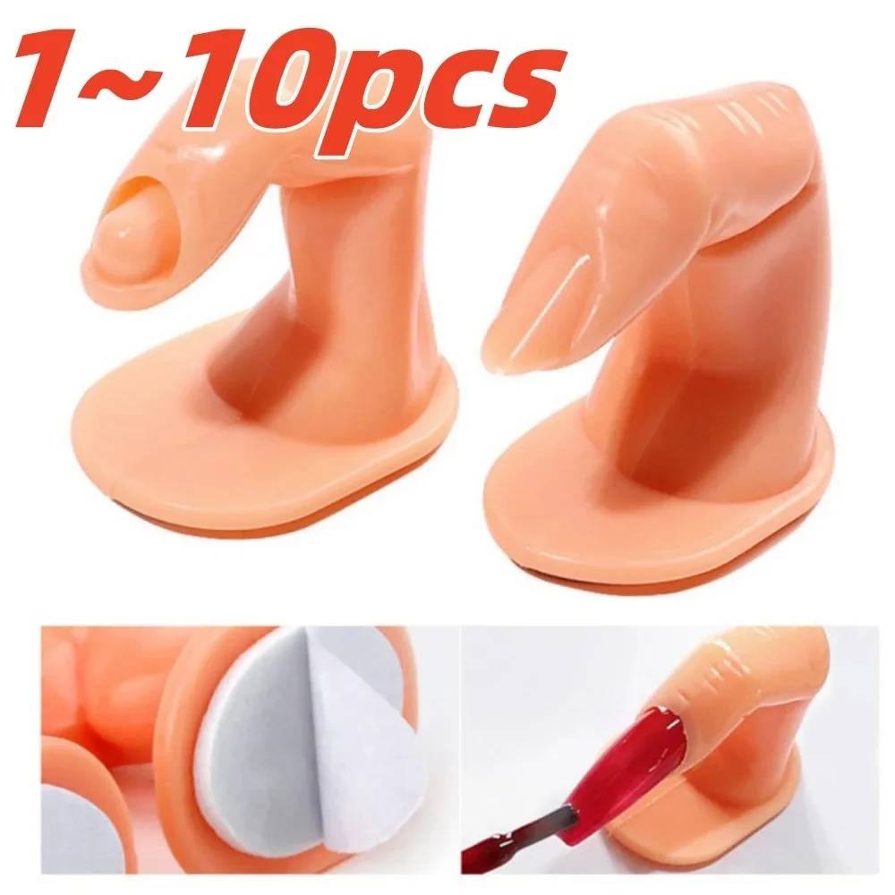 1~50PCS Nail Art Trainer Practice Acrylic Gel Manicure Salon  Training Finger Model For Tools Simulation Fake Finger Nail Pieces
