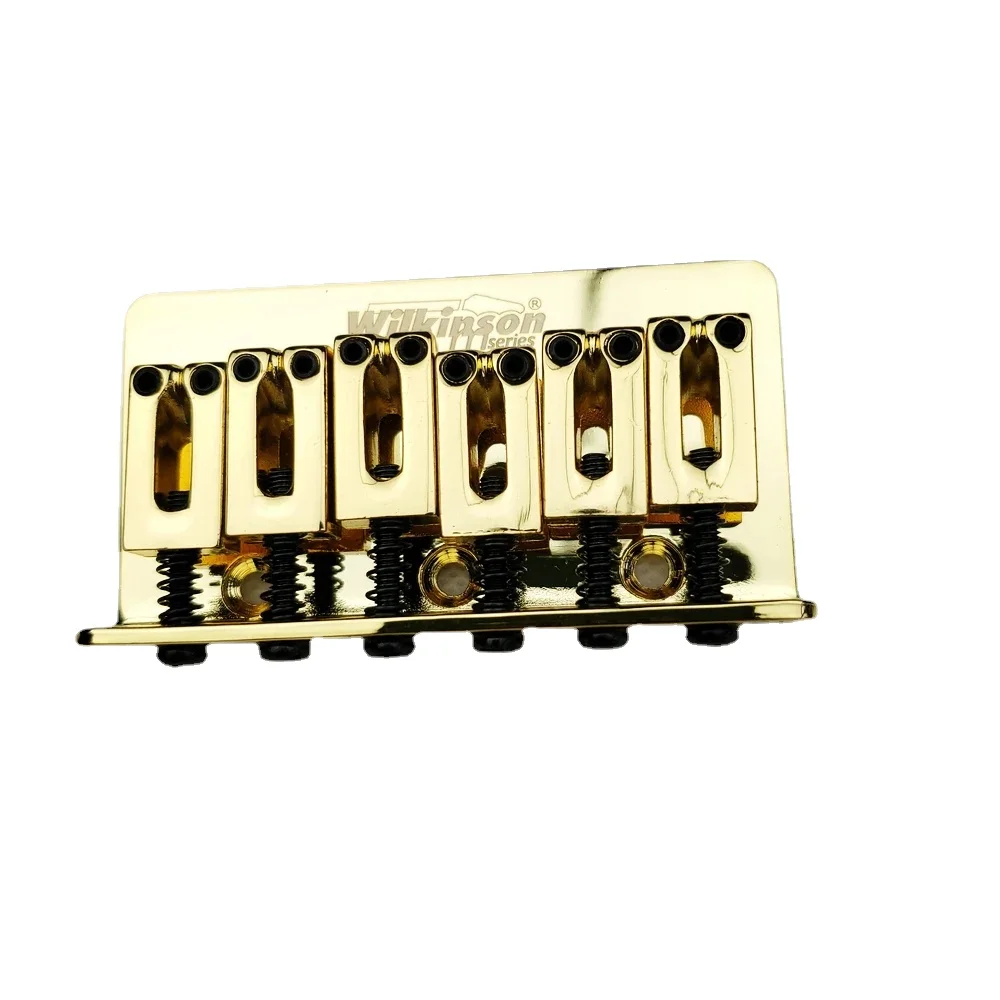 

Wilkinson Electric Guitar Fixed Bridge String Thru Bridge Steg Tailpiece string spacing 10.5mm WOF01 Gold