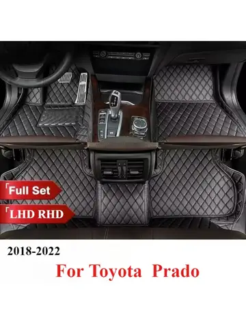 토요타 랜드크루저 프라도 150 2022 2021 2020 2019 2018 5인승 자동차 바닥 매트, 맞춤형 카펫 보호, 인테리어 스타일링