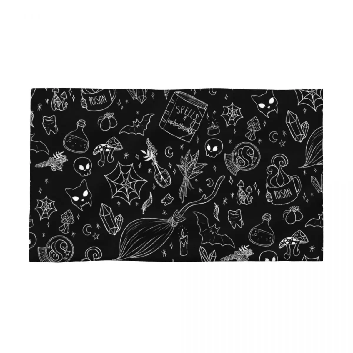 Witch Halloween Spooky Ghosts Bats Breathable Cotton Face Towel Quick Dry Bath Towels