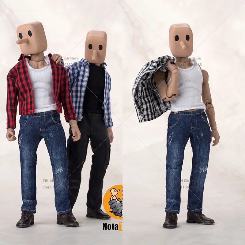 Notatoys Notaman 1/12 Schaal Klassiek Geruit Overhemd Jas Vest Mannelijke Kleding Casual Cool Outfits Set voor 6 inch Action Figure