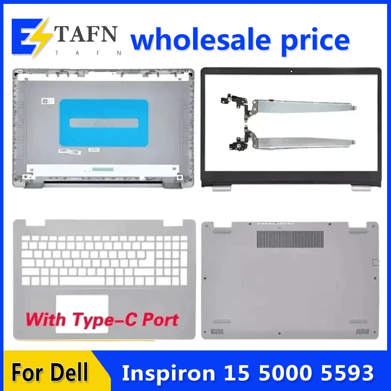 

New For Inspiron 15 5000 5593 Laptop LCD Back Cover Front Bezel Hinges Palmrest Bottom Case Upper Top 032TJM 0V5JHC