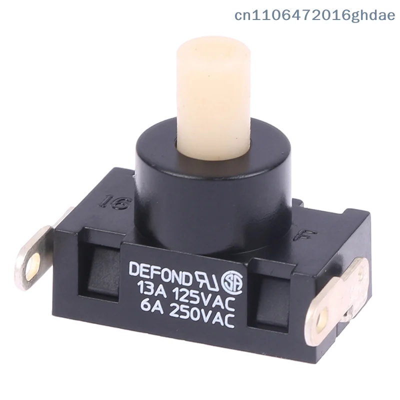 （Summer6）DPC-1114 Self-Locking Power Button Switch For High Power Vacuum Cleaner Parts 250VAC 6A