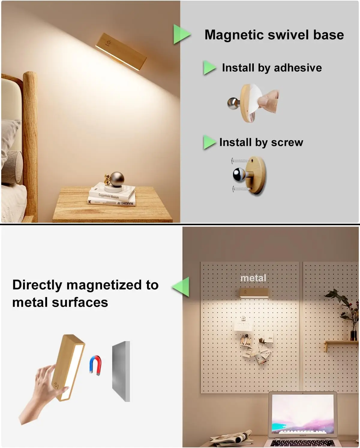 Mur LED lampe extérieure avec Rotation 360 Dimmable intérieur applique murale lumières de jardin chambre salon escaliers éclairage