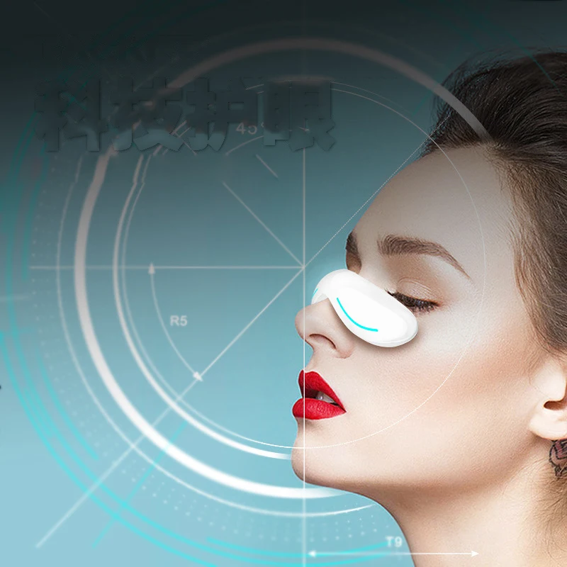 Handheld USB vibration massage to remove eye pouch movement slow nerve protection hot compress portable eye device
