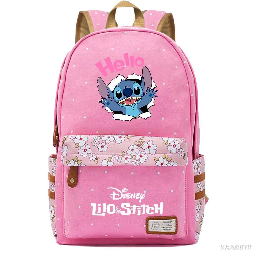 Stitch Boy Girl Kids School Book Bags Women Bagpack Teenagers Schoolbags Canvas Laptop Travel Backpack