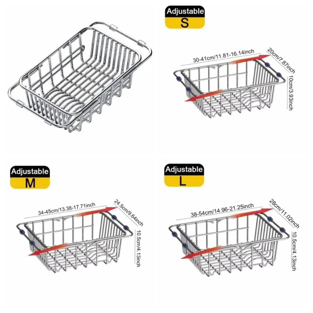 304 Stainless Steel Stainless Steel Dish Drying Rack Large Capacity Rustproof Layer Kitchen Sink Dish Drainer Multi-Functional