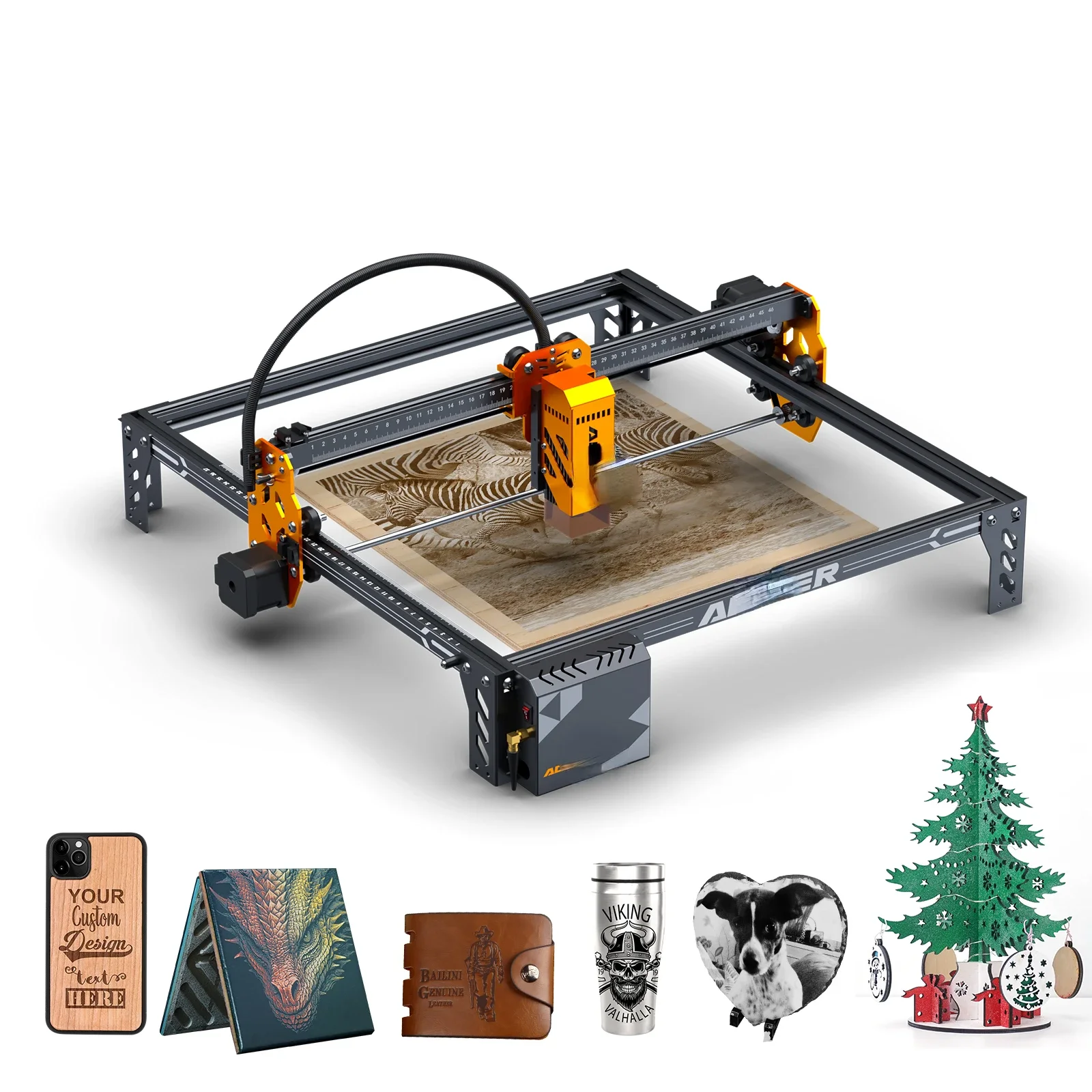 Pro Laser Engraver CNC Blue Laser Cutting Machine 6W Laser Z-Axis Lifting Module  0.01 Engraving Accuracy with Fixed