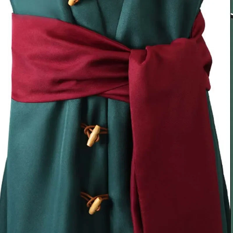 أزياء أنيمي رورونوا زورو زورو التأثيرية بعد عامين أزياء الهالوين كيمونو دور الزي الرسمي للحفلات مجموعة ملابس زورو