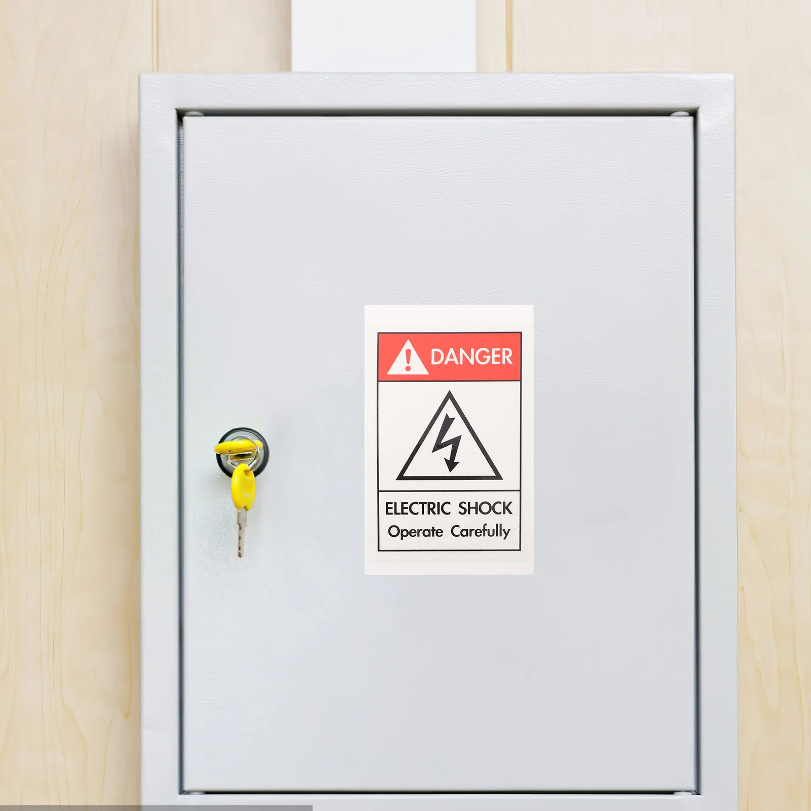 6Pcs Warning Signs Safety Stickers Dangerous Zone Keep Clear Signs Security Warning Safety Stickers for Home Office Construction