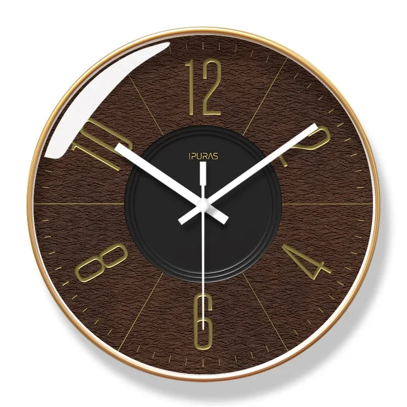 2025 New 10/12/14-inch Retro Silent Creative Wall Clock Living Room Modern Light Luxury Home Decor Fashion Nordic Quartz Clocks