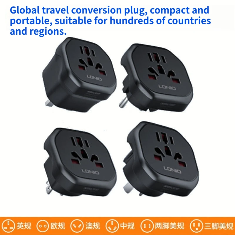 Global universal power conversion plug AC250v phonetic symbol European American standard 3 medium standard plug 10a2500w